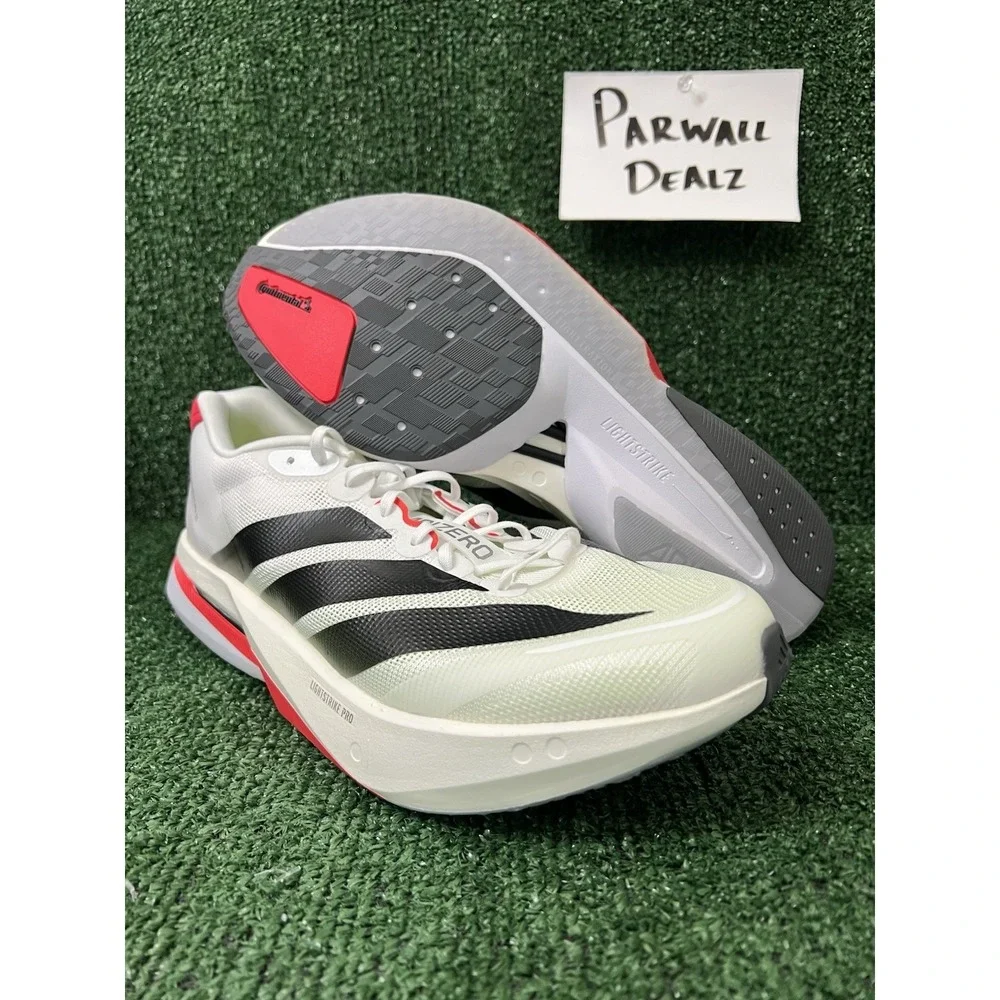 Adidas Adizero Boston 13 Running Shoes Black White Lucid Red Men's 12.5 JS4932